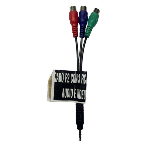 CR-3346 - Cabo P2 com 3 RCA Fêmea - P2 Áudio e Vídeo - 16cm Colorido - Image 2