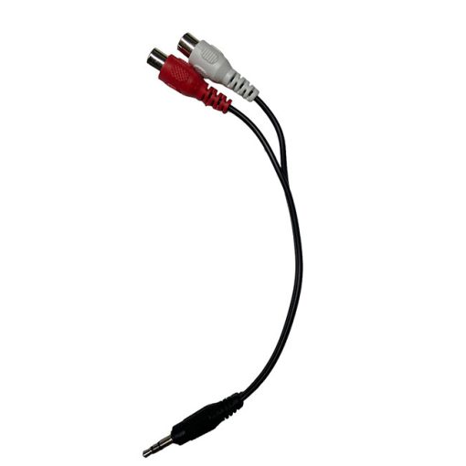 CR-3348 - Cabo P2 com 2 RCA Fêmea - P2 para Áudio e Vídeo - 22cm